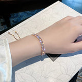 🌸 Bracelet Femme Chic Strass – Acier Inoxydable & Zircon Éclatant