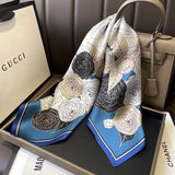 🧣 Foulard Carré en Soie 70x70cm – Style Luxe Femme & Accessoire de Sac