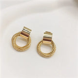 💛 Boucles d’Oreilles Pendantes Rondes Vintage – Style Géométrique Élégant ✨