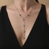 ✨ Collier Long à Pampilles Femme – Acier Inoxydable Plaqué Or 18K