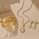 ✨ Ensemble de Bijoux Orientaux de Luxe Femme – Plaqué Or Mariage Chic