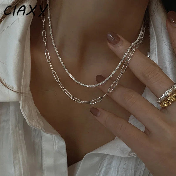 🌸 Collier Ras de Cou Argent Minimaliste – Bijou Femme Tendance