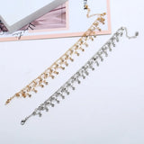 ✨ Chaîne de Cheville Tendance Femme – Or & Argent Strass Brillants