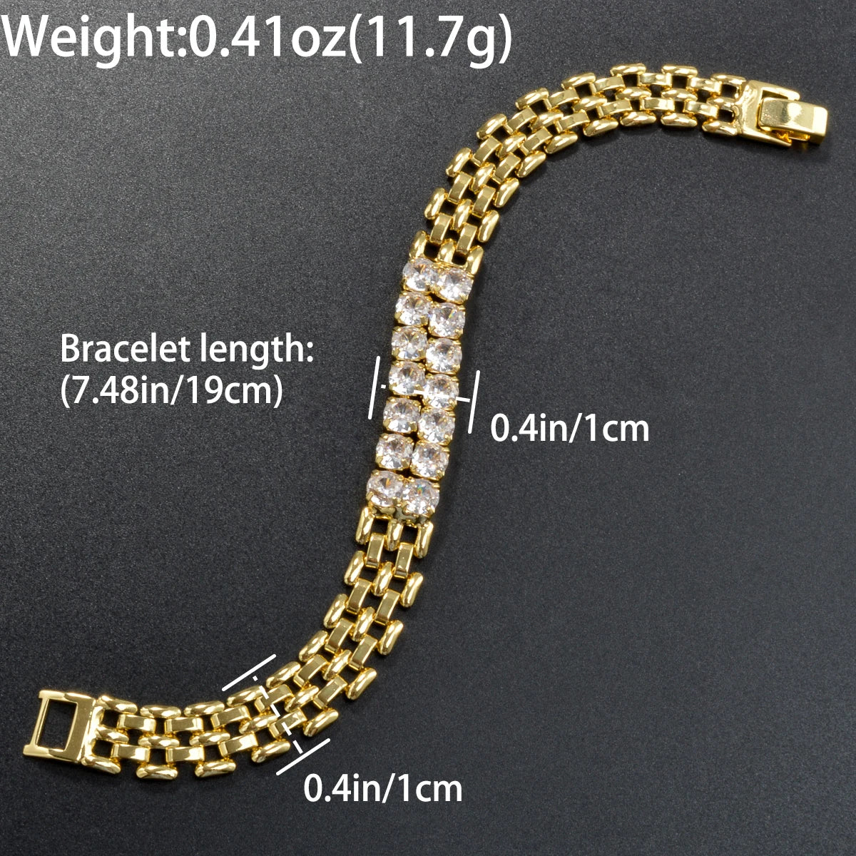 Bracelet double  cercle de cristal