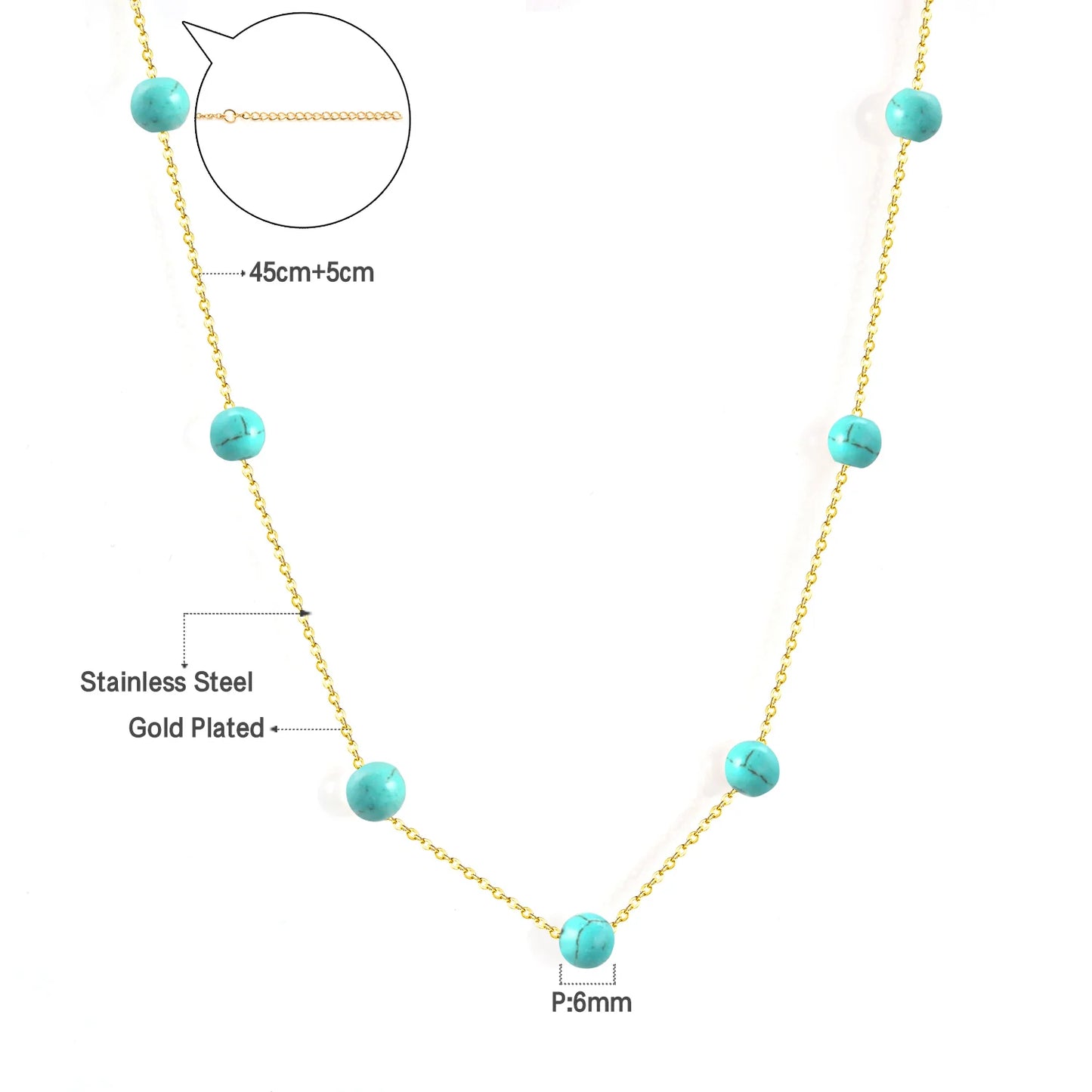 Collier Femme Chic Luxe – Acier Inoxydable & Breloque CZ Ronde
