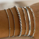 💛 Ensemble de Bracelets Dorés Femme – 6 Pièces Style Bohème Rétro