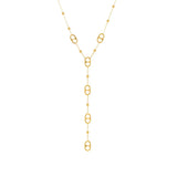 ✨ Collier Long à Pampilles Femme – Acier Inoxydable Plaqué Or 18K