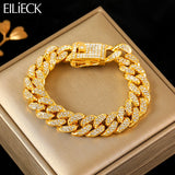 💛 Bracelet Maille Cubaine Acier Inoxydable – Style Chic Unisexe