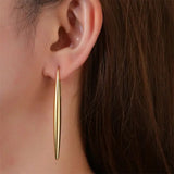 💛 Boucles d’Oreilles Pendantes Femme – Acier Inoxydable Doré Style Luxe