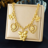 Collier Acier Inoxydable  – Papillon, Cœur & Soleil