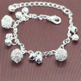 💎 Bracelet Plaqué Argent Femme & Fille – Breloques, Perles & Pendentif