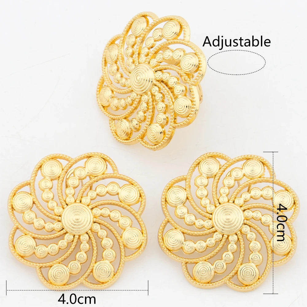 Ensembles de bijoux de Dubaï pour femmes en plaqué or ✨