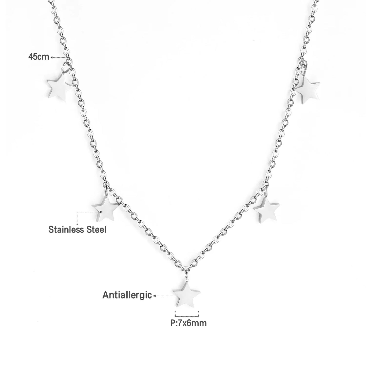 Collier Femme Chic Luxe – Acier Inoxydable & Breloque CZ Ronde