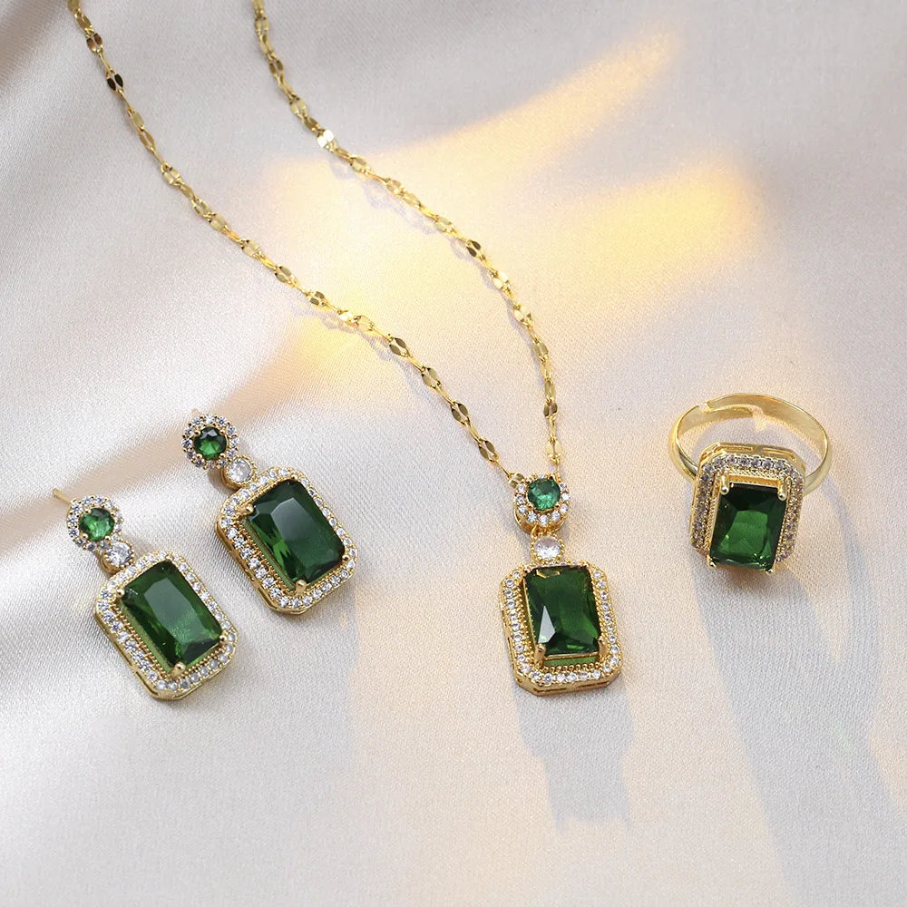 Parure 4 pièces en cristal